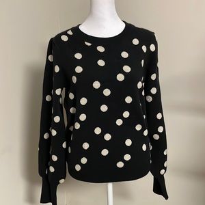 NWT Balloon Sleeve Polka Dot Sweater